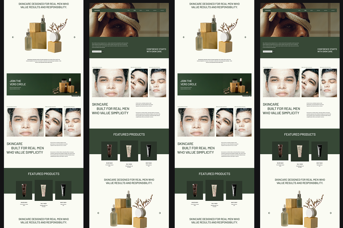 Figma Men’s Skincare Landing Page preview 5
