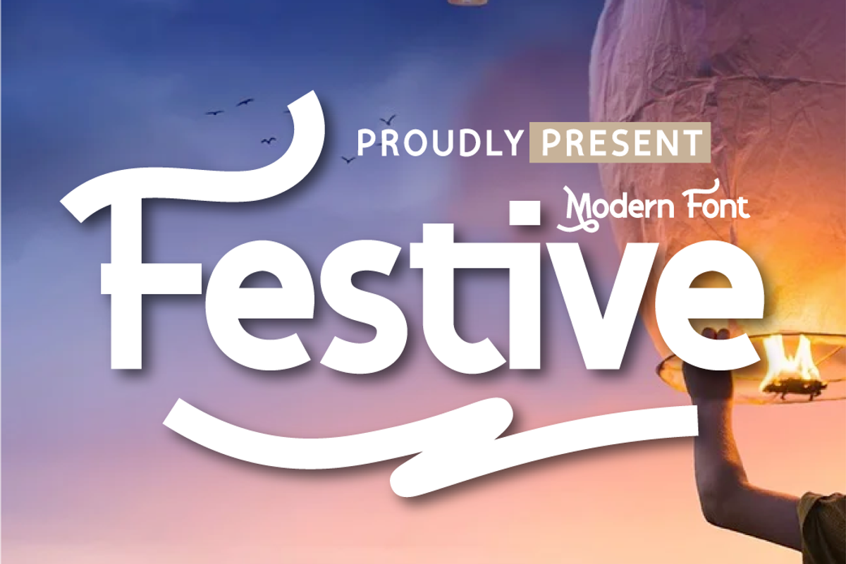 Festive, a Sans Serif Font by twinstd (Photo 1 of 12)