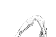 Sketchy yoga poses illustration set, an Illustration by RasterBird (Thumbnail 4 of 12)