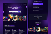 AI image generator website, a Landing Page Template by Ahmed Rubel (Thumbnail 2 of 4)