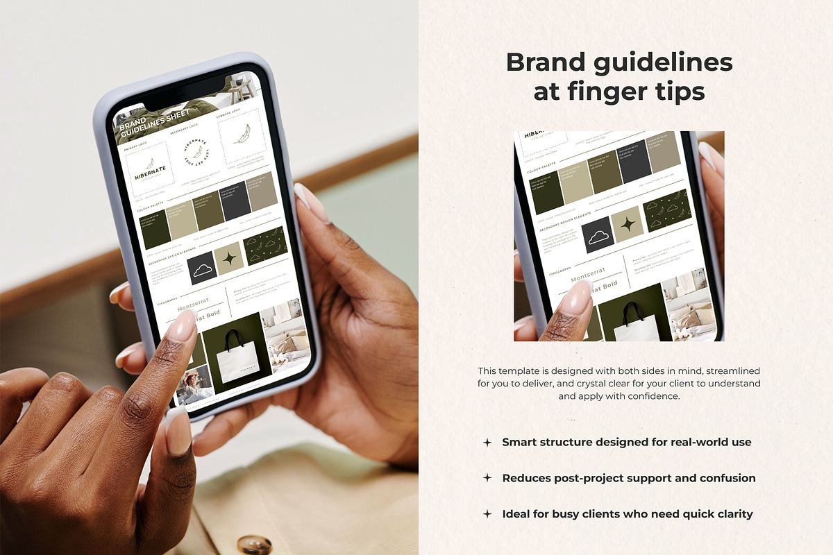 Minimal Brand Guidelines Sheet, a Branding & Logo Template by Naveera Aftab (Photo 3 of 4)