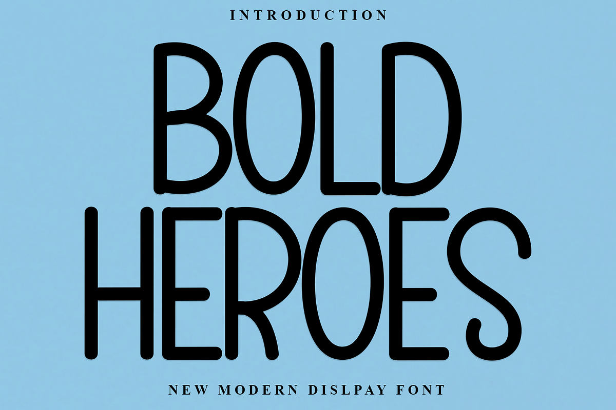 Bold Heroes, a Serif Font by FreshTypeINK (Photo 1 of 8)