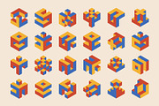 3D Geometry Printable Wall Art Set, a Background Graphic by C Design Studio (Thumbnail 27 of 28)