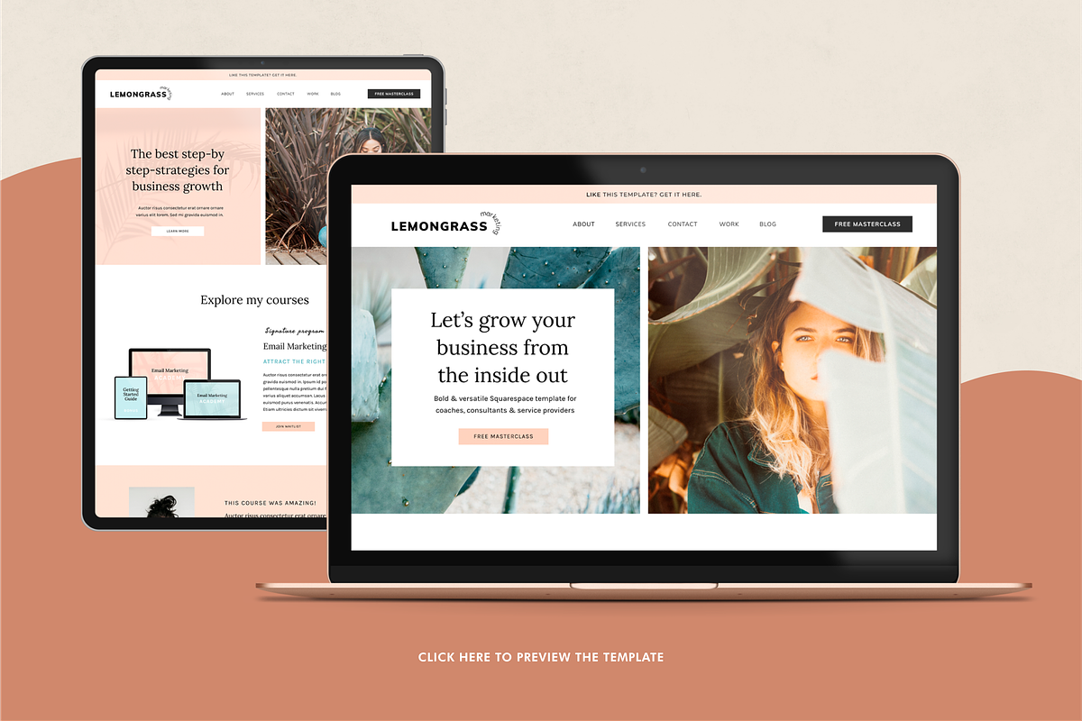Squarespace template: Lemongrass, a Squarespace Template by Applet Studio (Photo 1 of 5)