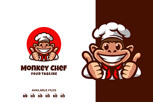 Monkey Chef Mascot Logo, a Templates & Theme by artchiles_design