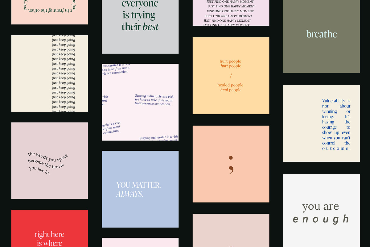 self-care instagram quotes, a Social Media Template by Loryn Ipsum (Photo 6 of 6)