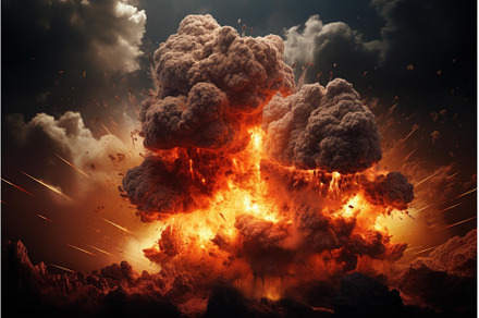 Strong explosions dramatic hands, a Business Photo by Ylivdesign