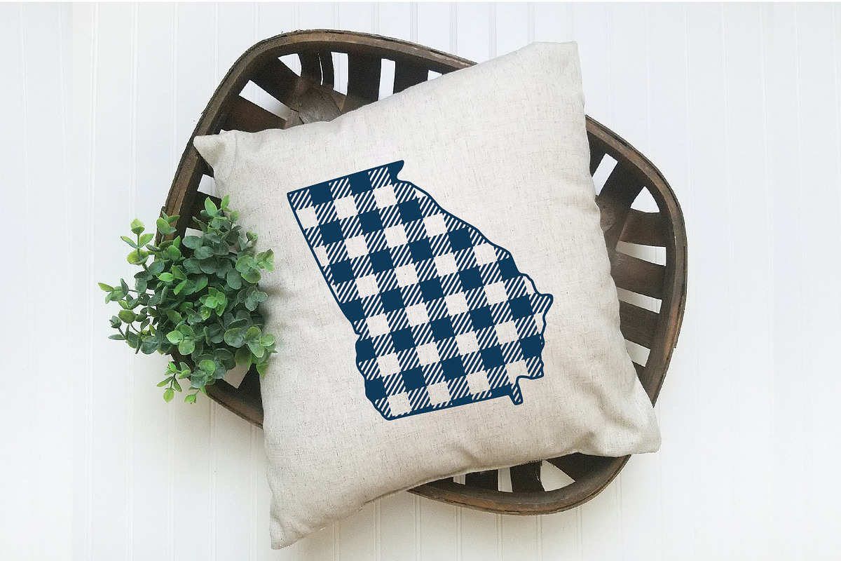 50 States SVG Bundle - Buffalo Plaid, an Illustration by OldMarket Designs (Photo 9 of 12)