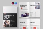 Conference Agenda Canva Template, a Brochure Template by Pixelpick (Thumbnail 1 of 9)