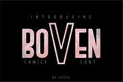 BOVEN, a Sans Serif Font by Khoir (Thumbnail 1 of 12)