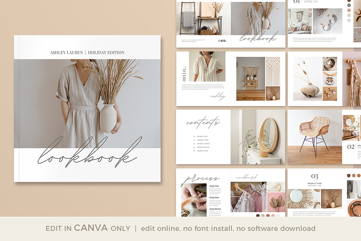 Lookbook Template CANVA, a Magazine Template by Digiluxe (Photo 1 of 5)