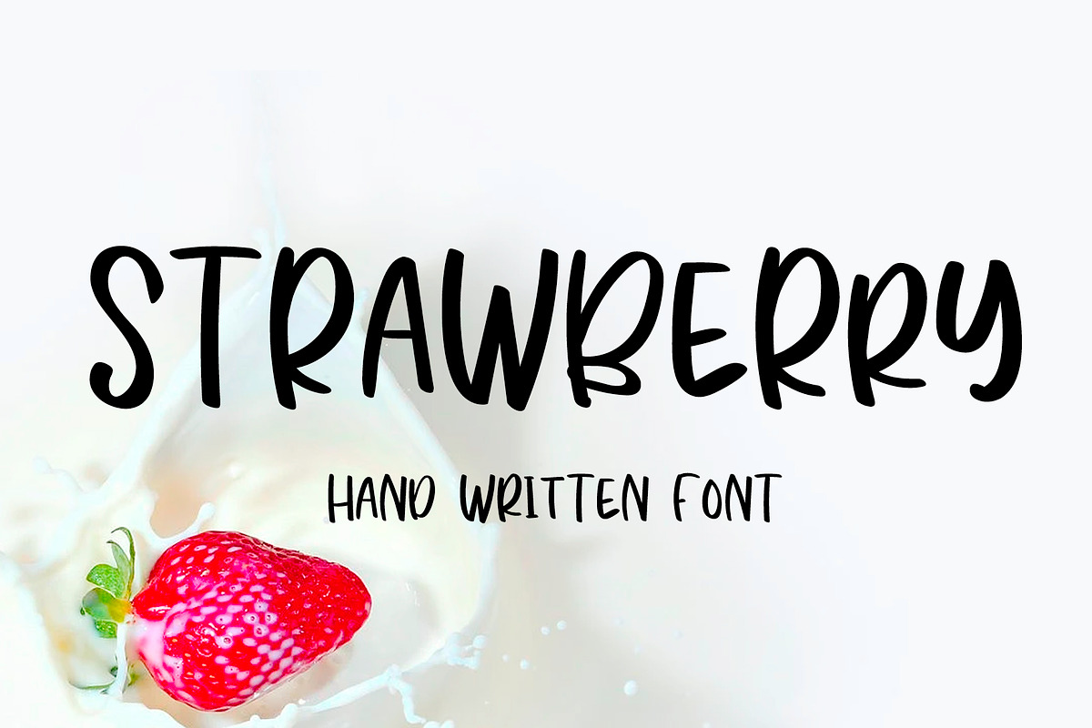 Strawberry - handwritten font, a Script Font by Yuby Creative (Photo 1 of 9)