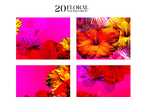 Vibrant Abstract Flowers Backgrounds