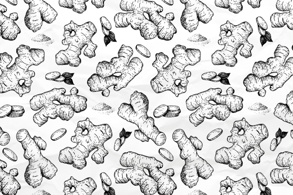 Ginger Drawing Set, a Food Illustration by Epine (Photo 3 of 3)