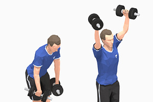 Dumbbells Worksout Animation Bundle