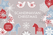 Scandinavian Christmas Graphics Set, a Seasonal Illustration by Porter Fig (Thumbnail 1 of 5)