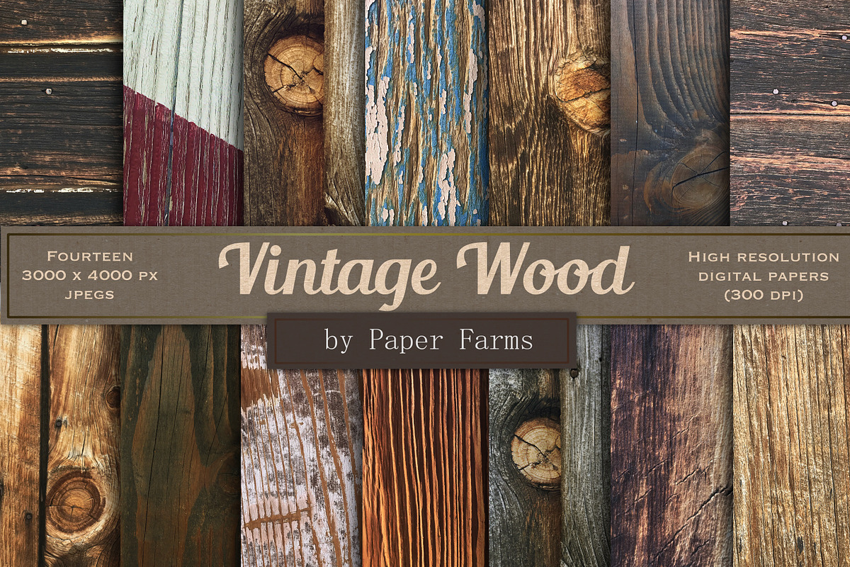 Vintage wood backgrounds, a Texture Graphic by Paper Farms (Photo 1 of 3)