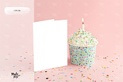 A2 Birthday card Mockup, a Print Template by Make Beautiful Things (Thumbnail 4 of 6)