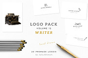 Logo Pack Volume 12. Writer, a Branding & Logo Template by Mint Air Studio (Thumbnail 1 of 21)