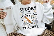 Spooky Teacher Sweatshirt PNG, an Illustration by Craft Nest (Thumbnail 3 of 7)
