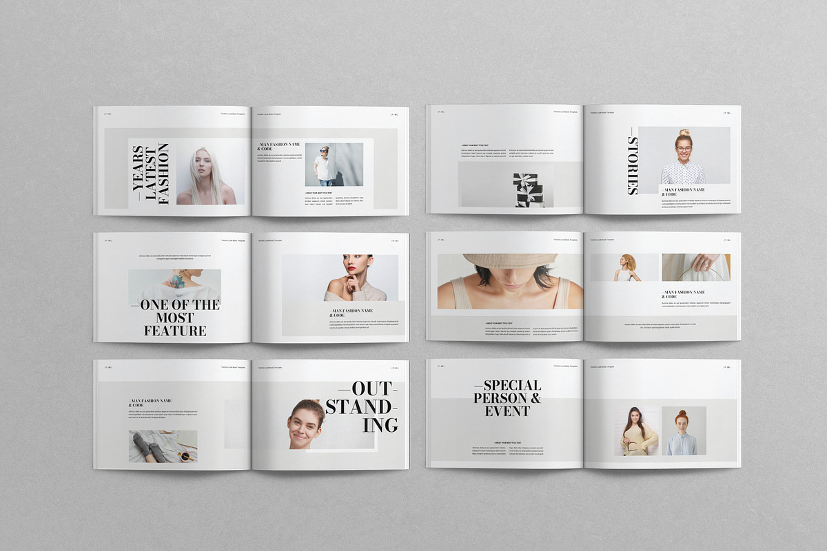Fashion Lookbook Template Landscape, a Magazine Template by Work-Envance (Photo 11 of 12)