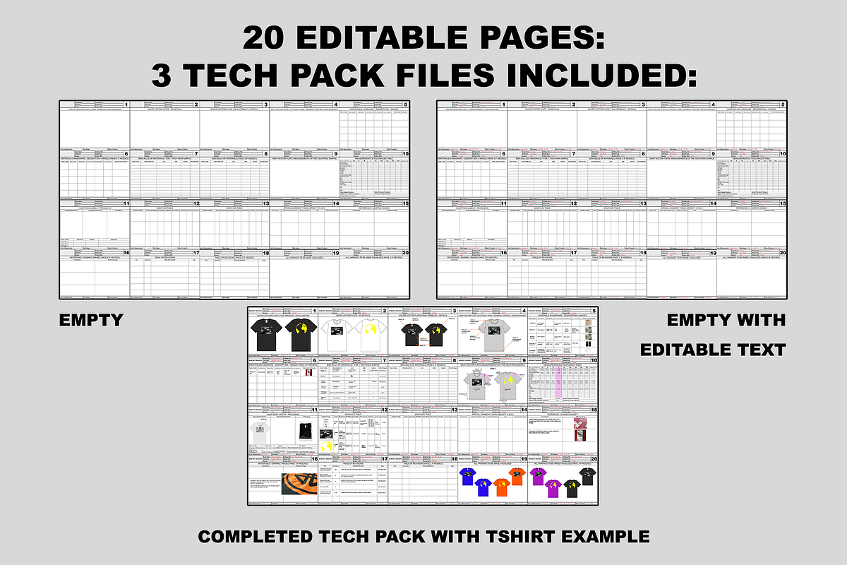 Apparel Tech Pack Builder, a Graphic by Infinity Mockups (Photo 2 of 5)