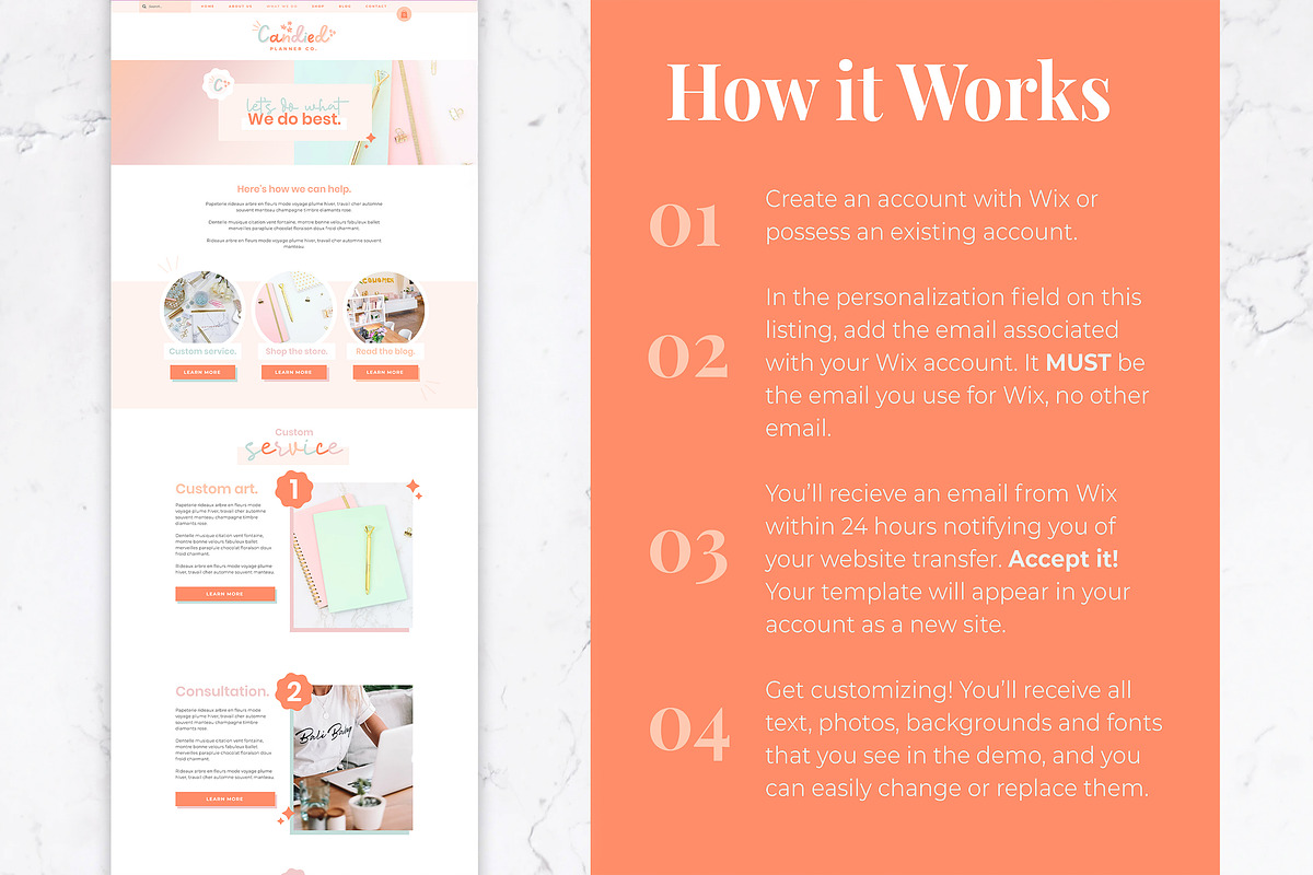 Wix Website Template | Candied, a Wix Template by Thirty One Palms Studio (Photo 5 of 6)