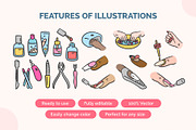 Nail Manicure Set Doodle Style, an Object Graphic by 35lab (Thumbnail 2 of 6)
