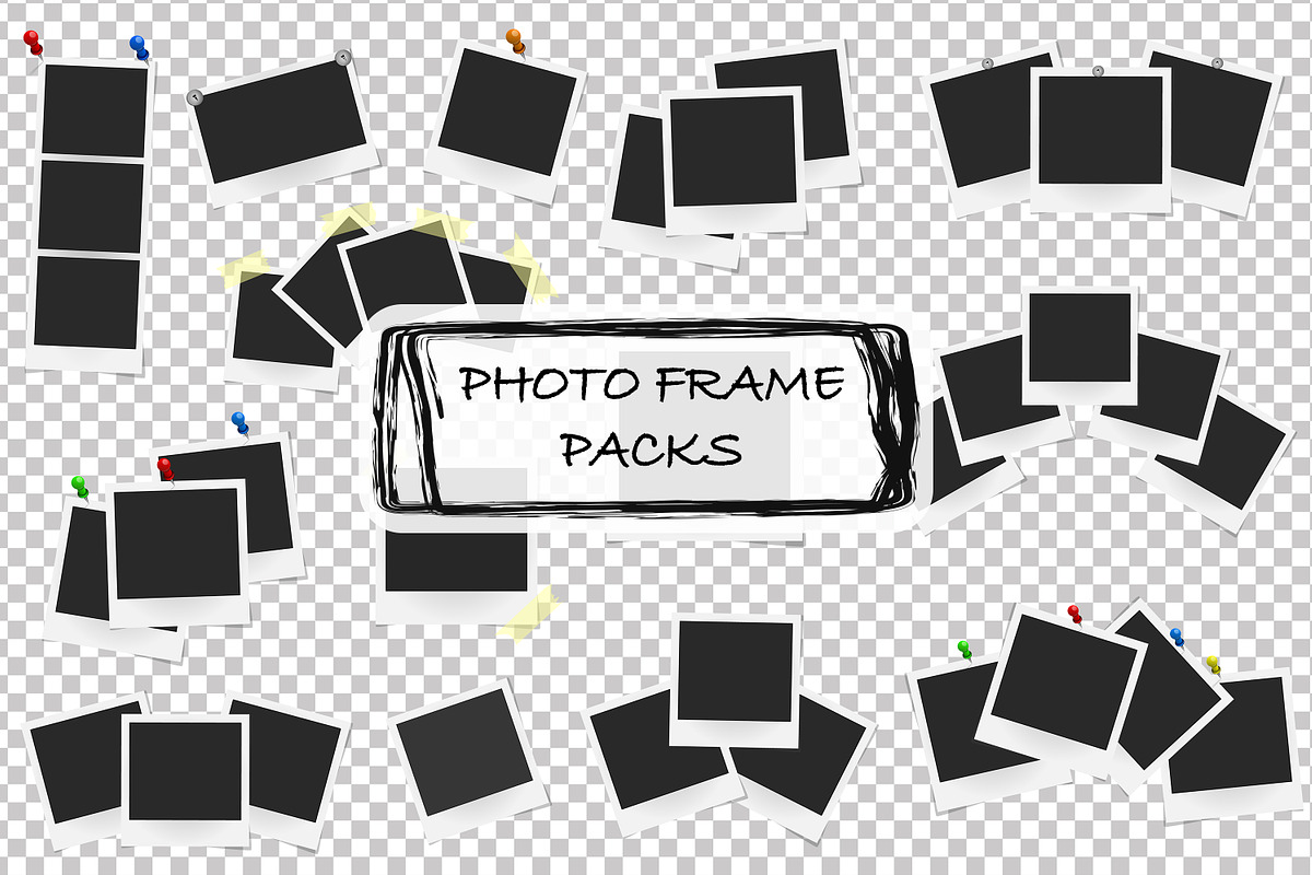 Vector photo frames Pack Version 1.2, a Pattern Graphic by PhotoVector
