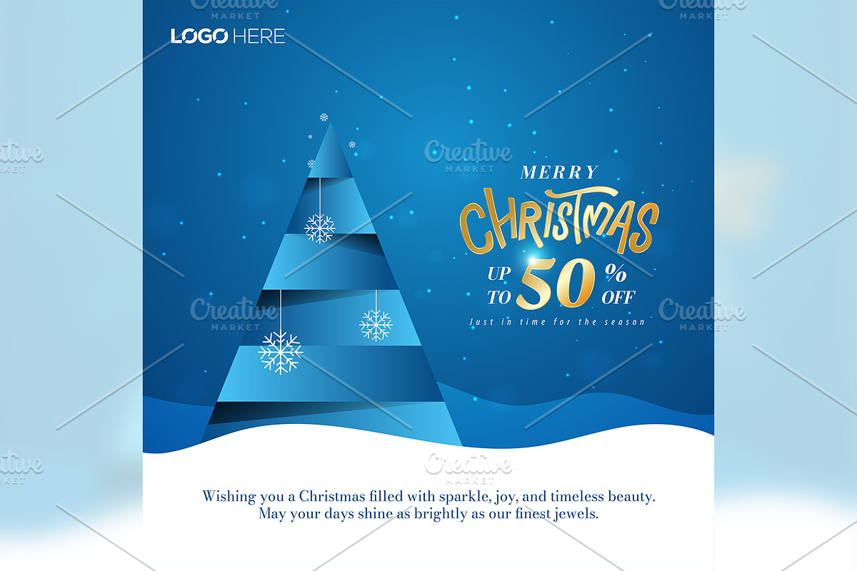 Creative Christmas social media post, a Templates & Theme by rpdesignstudio