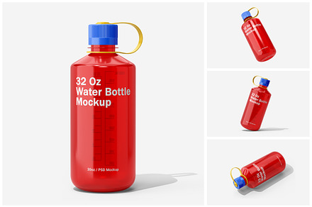Narrow Mouth Water Bottle Vol.1, a Packaging Mockup by Akebareee
