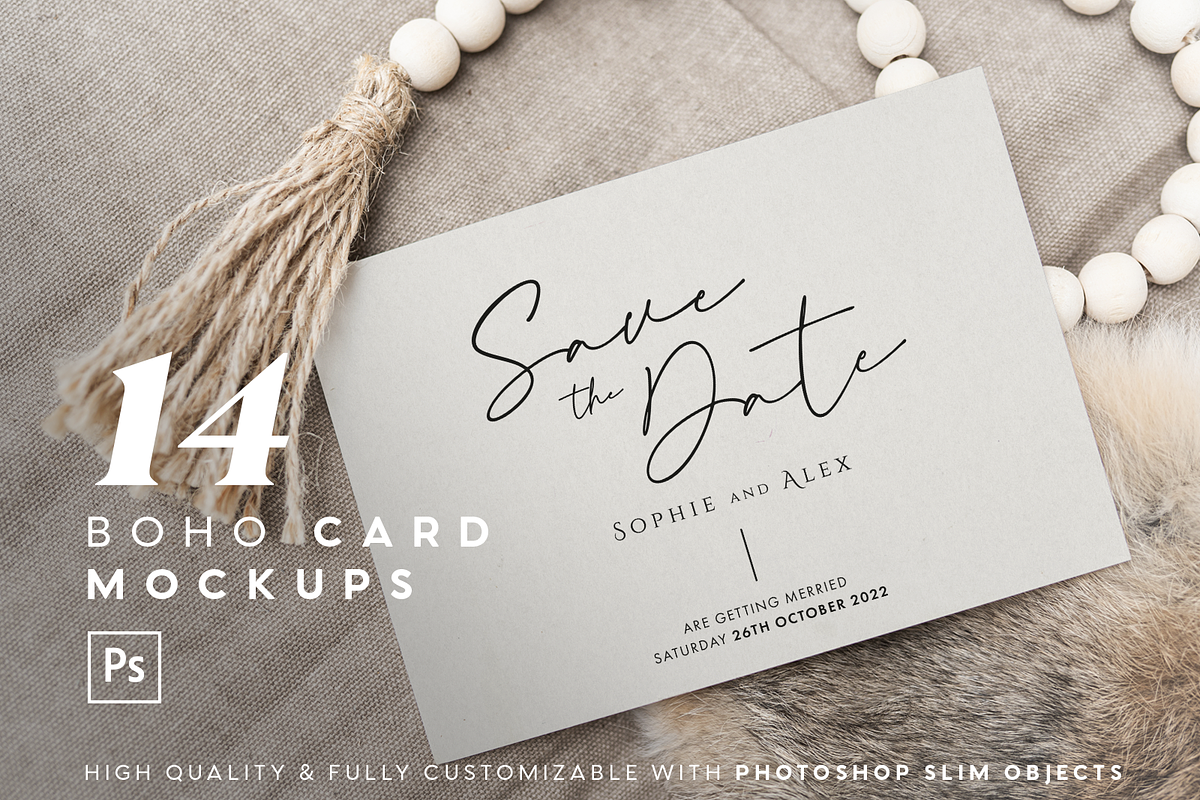 Card Mockup Bundle Boho, a Print Template by Esther van Helmont (Photo 1 of 6)