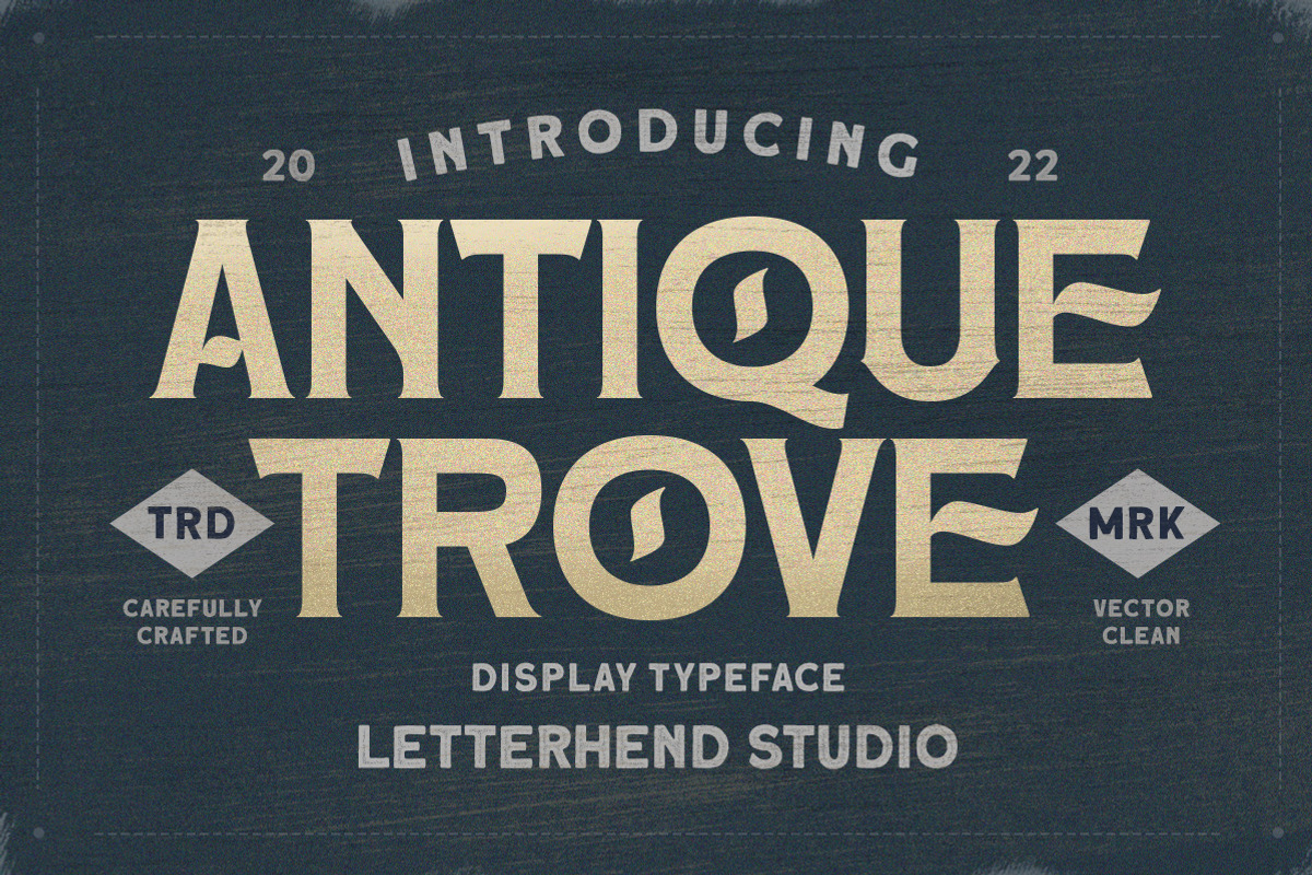 Antique Trove - Display Font, a Sans Serif Font by Letterhend Studio (Photo 1 of 9)