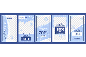 Winter design stories. Sale and, an Illustration by YummyBuum
