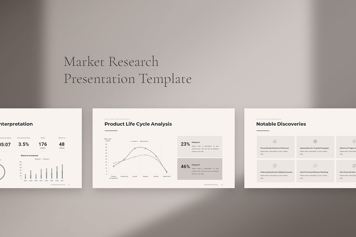 Market Research Presentation, a Presentation Template by CreativityForest (Photo 3 of 9)