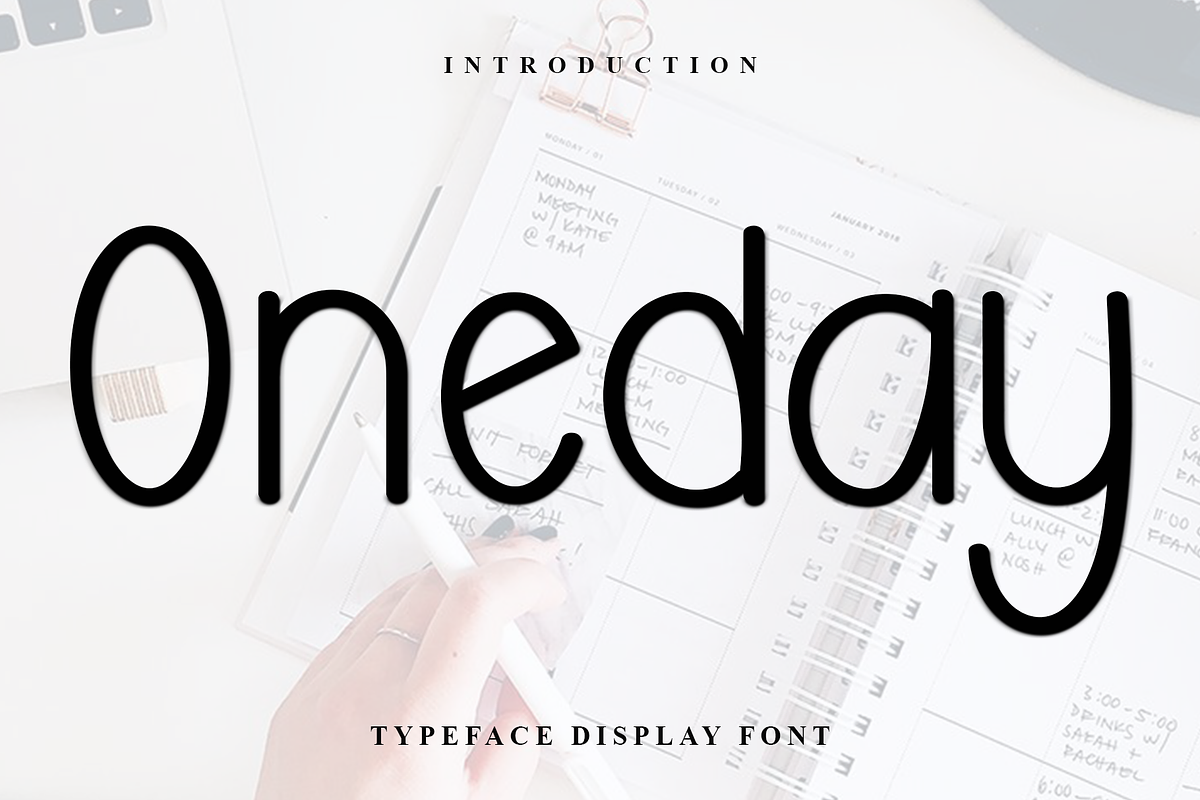 Oneday, a Sans Serif Font by FreshTypeINK (Photo 1 of 8)