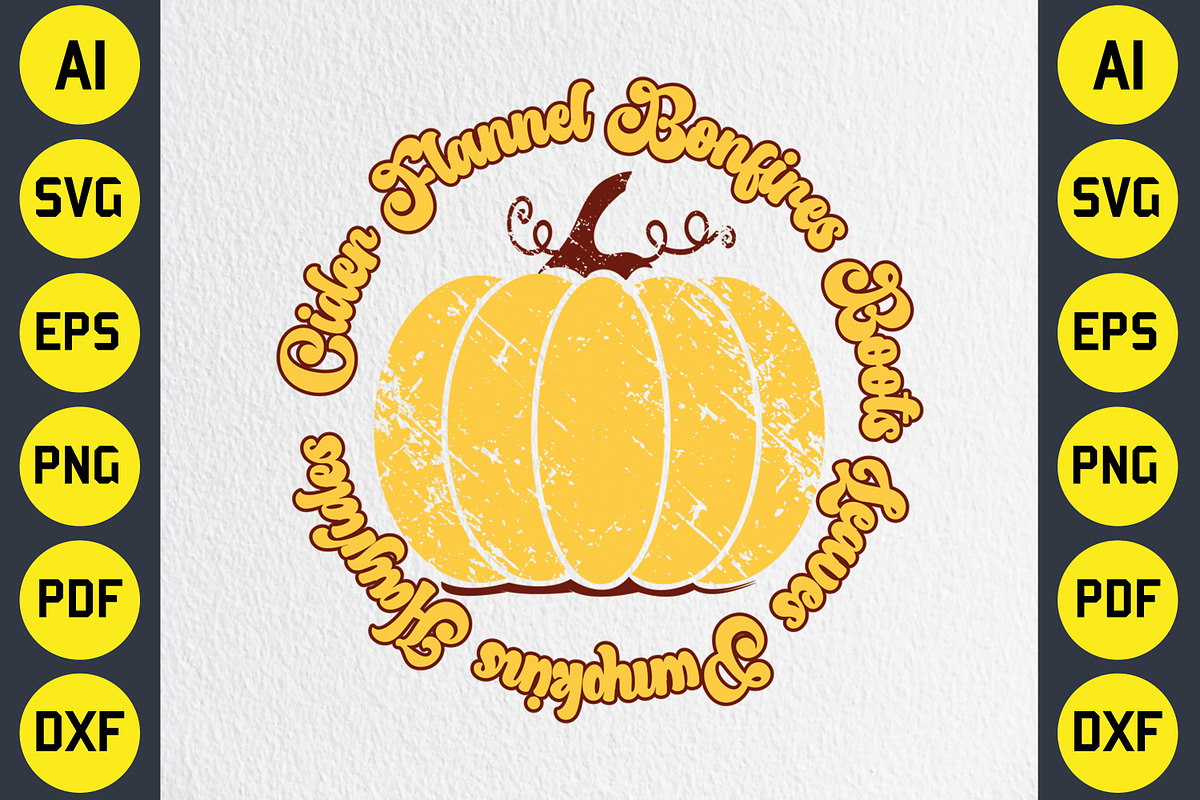 Fall SVG T-Shirt Design Bundle, an Object Graphic by CraftArtStudio (Photo 8 of 14)