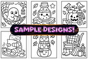 Bold Easy Comfy Halloween Coloring, a Seasonal Illustration by Craftsbeefy (Thumbnail 2 of 4)