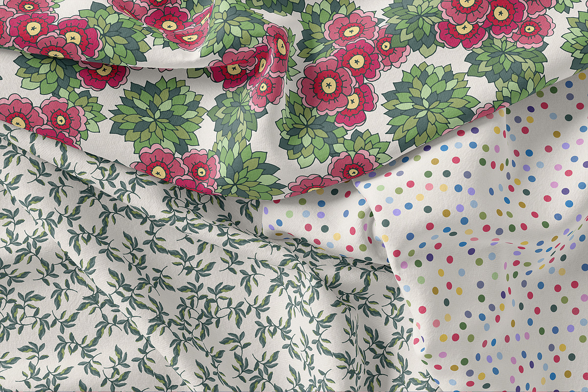 Folk Floral Seamless Patterns, a Pattern Graphic by Sonulkaster (Photo 9 of 15)