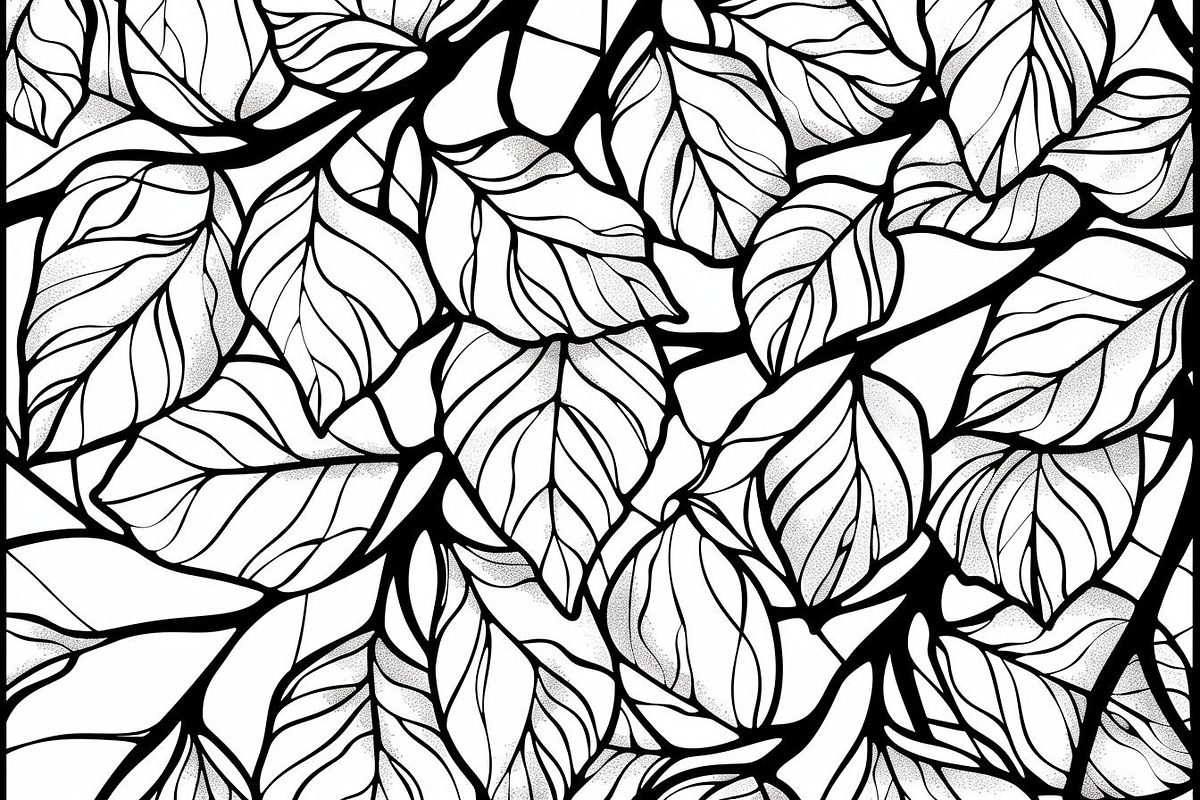 Intricate Botanical Leaf Pattern, an Illustration by Amazin_art (Photo 9 of 10)