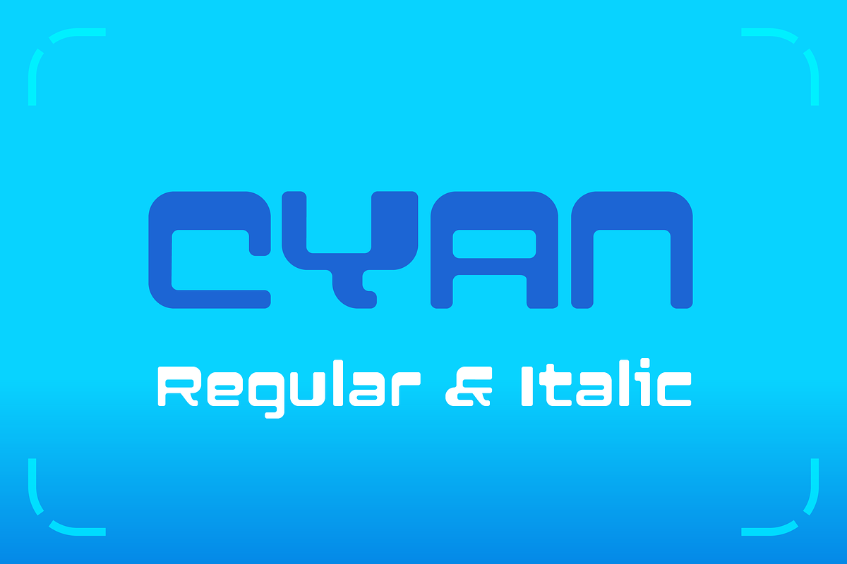 Cyan Fun Futuristic Font (2 fonts), a Font by SelfBuild Type (Photo 1 of 8)