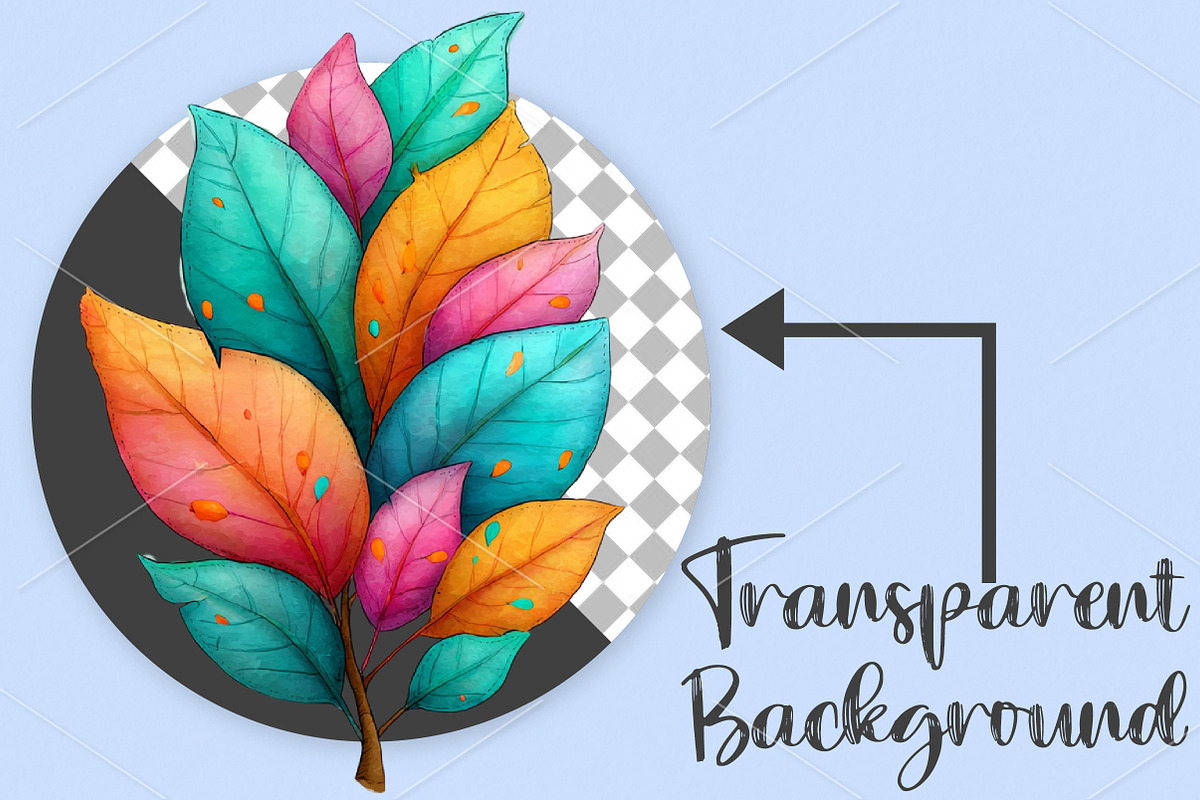 Whimsical Summer Tropical Leaf PNG, an Illustration by Canvas Craft (Photo 2 of 7)