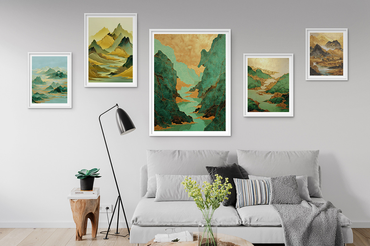 Golden Landscape Illustration, a Decorative Illustration by Housui Patterns (Photo 9 of 10)