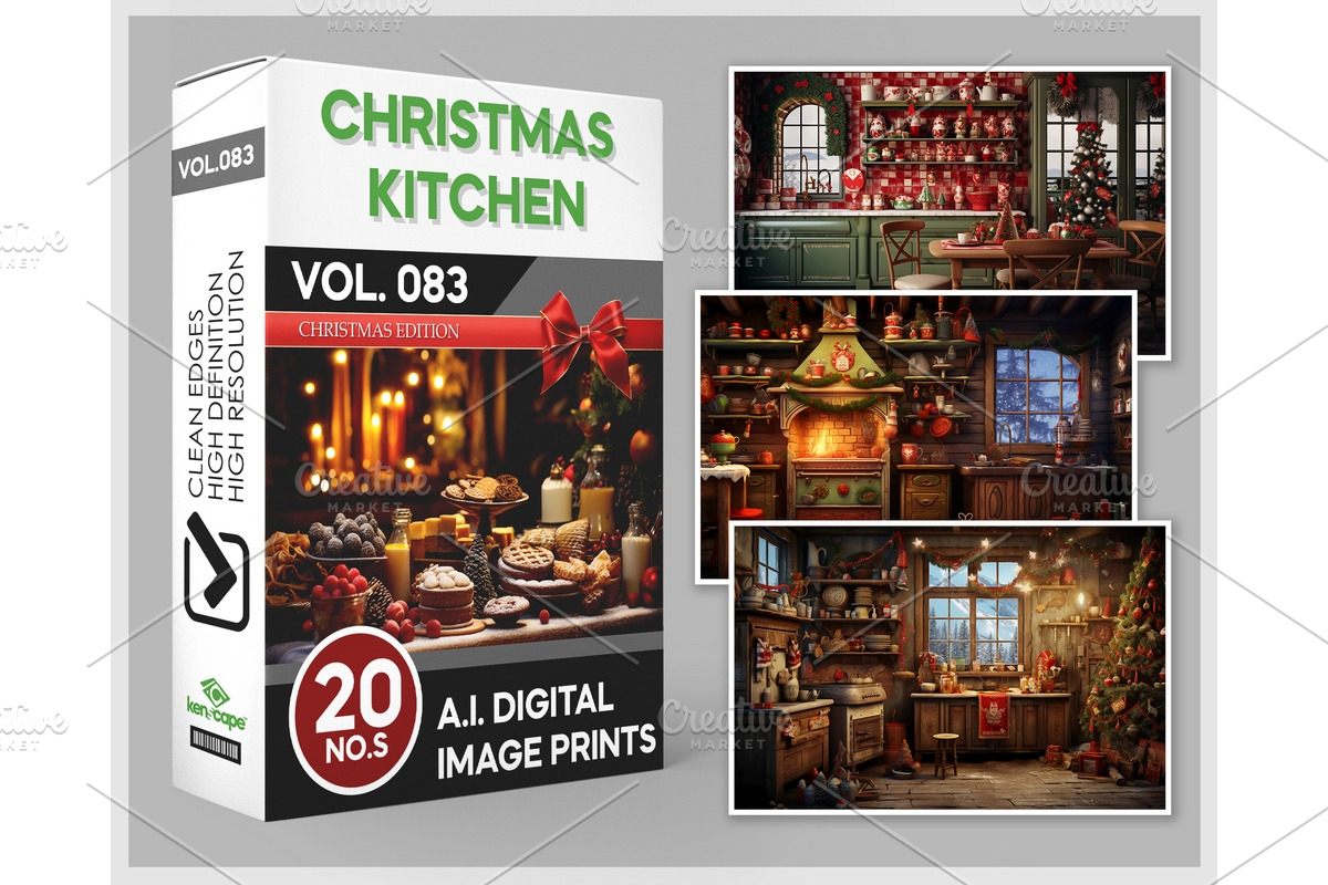 20 Christmas Kitchen Backdrop, a Background Photo by KenScape (Photo 1 of 3)