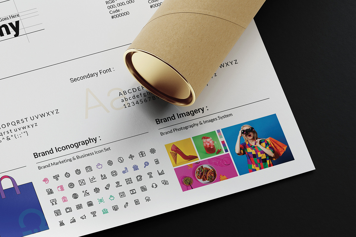 Brand Guidelines Poster Template, a Poster Template by E-Type (Photo 2 of 4)