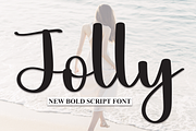 Jolly | Script Font, a Script Font by Scratchones (Thumbnail 1 of 8)