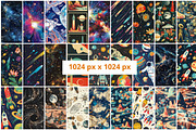 130 Cosmos Seamless Patterns, a Pattern Graphic by mkStudioLab (Thumbnail 2 of 5)