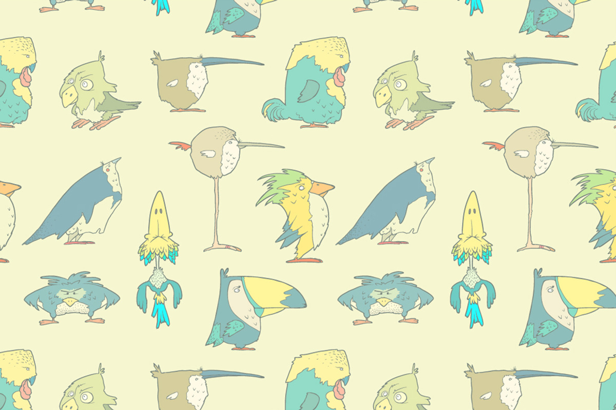 Birds Seamless Background pattern, a Texture Illustration by Andrew Bzh.