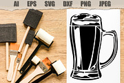 Stencils Beer Mug, a Food Illustration by MARYCRAFTIRIA (Thumbnail 2 of 3)