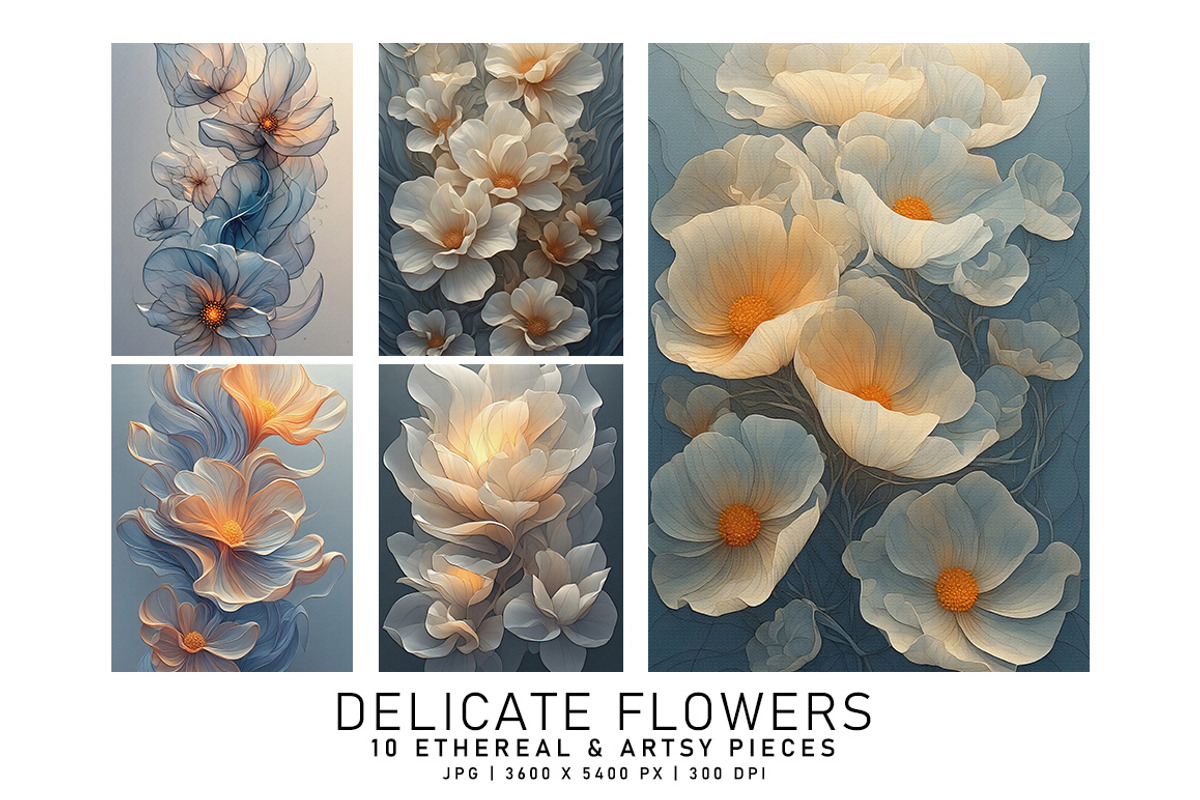 Delicate Flowers, a Decorative Illustration by Digital Art Creations (Photo 3 of 5)